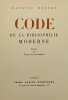 Code de la bibliophilie moderne. Préface de Francis de Miomandre. ROBERT (Maurice).