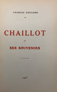 Chaillot et ses souvenirs.