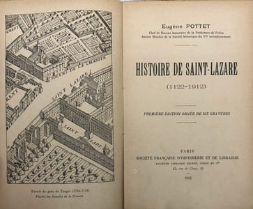 Histoire de Saint-Lazare (1122-1912). Première édition ornée de six gravures
