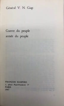 Guerre du peuple, armée du peuple.. GIAP (Vo Nguyen).