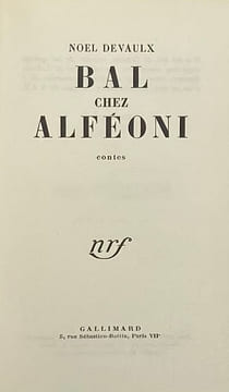 Bal chez Alféoni, contes.. DEVAULX (Noël).