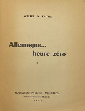 Allemagne..heure zéro.. KNITTEL (Walter)