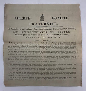 [Actes législatifs ou administratifs].. [DÉPARTEMENT DE JEMMAPES]. 
