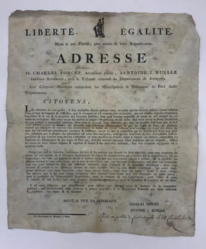 [Actes législatifs ou administratifs].. [DÉPARTEMENT DE JEMMAPES]. 