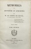 Mémoires ou souvenirs et anecdotes.. 2e éd. SÉGUR (Louis-Philippe de)