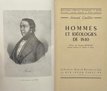 Hommes et idéologies de 1840. Préface par Georges Bourgin