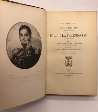 En émigration. Souvenirs tirés des papiers du Comte A. de La Ferronays. (1777-1814) par le Marquis Costa de Beauregard (..). Avec un portrait en ...