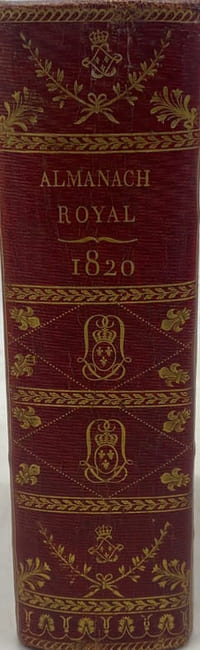 ALMANACH Royal, pour l'année bissextile 1820. présenté à sa majesté