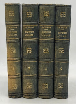 Souvenirs. 1785-1870. BROGLIE (Jacques-Victor-Albert de)