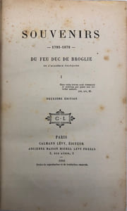 Souvenirs. 1785-1870