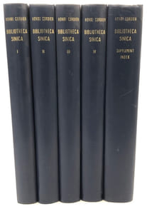 Bibliotheca Sinica. Dictionnaire bibliographique des ouvrages relatifs à l'Empire chinois. Deuxième édition, revue, corrigée et considérablement augmentée