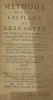 Méthode de lever les plans et les cartes de terre et de mer. avec toutes sortes d'instruments et sans instruments. [OZANAM (Jacques)]