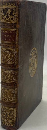 ALMANACH royal, pour l'année MCCXXX. calculé au méridien de Paris (..). Avec une table alphabétique des matières