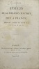 Précis de la situation politique de la France. depuis le mois de mars 1814 jusqu'au mois de juin 1815. [BIGNON (Louis-Pierre-Edouard)].