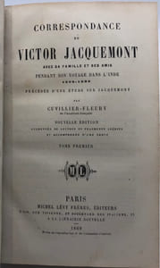 Correspondance. avec sa famille et plusieurs de ses amis, pendant son voyage dans l'Inde. 1828-1832. Nouvelle édition augmentée de lettres et fragments inédits