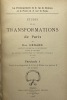 Études sur les transformations de Paris.. Fascicule I [- VIII]. HÉNARD (Eugène).