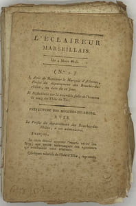 L'Éclaireur marseillais. et Journal de Provence