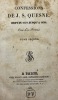 Confessions. depuis 1778 jusqu'à 1826. QUESNÉ (Jacques-Salbigoton)