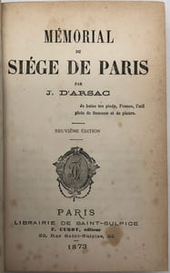 Mémorial du Siège de Paris. 9e éd