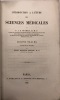 Introduction à l'étude des sciences médicales.. Leçons orales recueillies et rédigées par Henry Belfield Lefèvre. BUCHEZ (Philippe-Joseph-Benjamin).