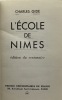 L'École de Nîmes.. Édition du centenaire. GIDE (Charles).
