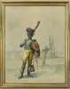 Chasseur à cheval de la garde. ECOLE FRANCAISE du XIXEME SIECLE, JUNGUET (Charles).
