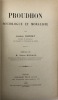 Bibliothèque générale des sciences sociales. Proudhon sociologue et moraliste.. Préface de Gaston Richard. DUPRAT (Jeanne).