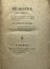 Mémoire sur procès. avec mes éclaircissemens sur divers événemens politiques, et des pièces justificatives. MEHEE DE LA TOUCHE ...