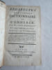 Prospectus d'un nouveau dictionnaire de commerce. En cinq volumes in-folio propos&eacute;s par souscription. MORELLET (Andr&eacute;).