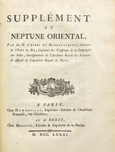 Instructions sur la navigation des Indes orientales et de la Chine. pour servir au Neptune oriental