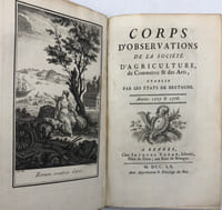 Corps d'observations de la Société d'agriculture, du commerce & des arts. établie par les États de Bretagne. I. Années 1757 & 1758. - II. Années 1759 & 1760