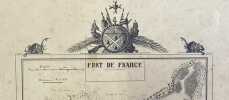 Fort de France. les travaux utilisés sont de M.M. les enseignes de Vaisseau de 2ème classe - Croiseur Suffren. [PLAN MANUSCRIT] ROCHETTE, BOISLISLE, ...