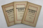 La Politique allemande (1941-1943). Documents secrets du Ministère des Affaires étrangères d'Allemagne. traduits du russe par Madeleine et Michel ...