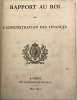 Rapport au Roi sur l'administration des finances... [CHABROL DE CROUZOL (André-Jean-Christophe de).