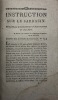 Instruction sur le sarrasin.. Publiée par la Commission d'agriculture et des arts (insérée dans la Feuille du cultivateur, n° 34). [SARRASIN]. 