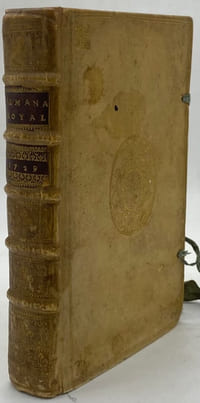ALMANACH Royal, pour l'année MDCCXXIX. calculé au méridien de Paris. Où l'on trouve le lever & le coucher du soleil, ceux de la lune & de ses mouvemens ; les naissances des princes & princesses de l'Europe, le clergé, les conseils du Roy, la chancellerie, les officiers d'épée, de robe, & de finance, les postes & messageries ; & autres choses utiles au public. Nouvellement augmenté des noms de Mrs les abbez commendataires, colonels généraux, lieutenans généraux des armées du Roy, maréchaux de camp, brigadiers d'armées, lieutenans généraux des armées navales & des galères, chefs d'escadres, &c. Et de la date de la nomination & réception de tous les officiers. Avec une table alphabétique des matières
