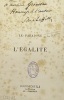 Le Paradoxe de l'égalité... LAFFITTE (Paul).
