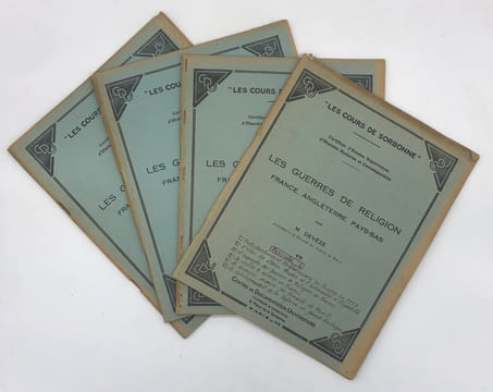 Les Cours de Sorbonne, certificat d'études supérieures d'histoire moderne et contemporaine. Les Guerres de religion. France, Angleterre, Pays-Bas. ...