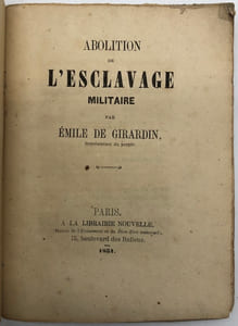Abolition de l'esclavage militaire.