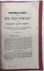 Instruction sur la loi électorale et les incapacités qu'elle comporte. publié par le comité central de consultation et de réclamations, établi à ...