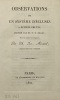 Observations sur un système d'écluses à petites chutes. proposé par Mr. P.-S. Girard, pour les canaux de navigation. MINARD (Charles-Joseph).