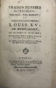 Oraison funèbre de très-grand, très-haut, très-puissant et très-excellent prince, Louis XV le Bien-aimé. Roi de France et de Navarre, prononcé dans ...