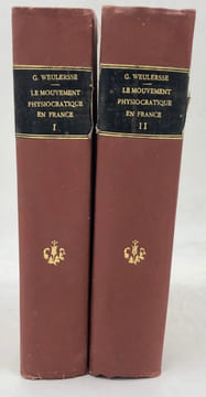 Le Mouvement physiocratique en France. (de 1756 à 1770). WEULERSSE (Georges)
