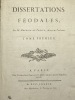 Dissertations féodales... HENRION DE PANSEY (Pierre-Paul-Nicolas).