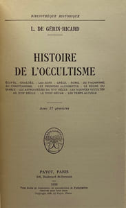 Histoire de l'occultisme.