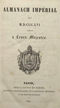 ALMANACH Impérial pour 1856. présenté à leurs majestés