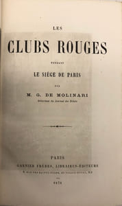 Les Clubs rouges pendant le siège de Paris.