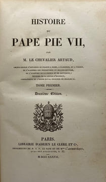 Histoire du pape Pie VII. Deuxième édition. ARTAUD DE MONTOR (Alexis-François)