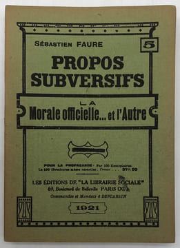 Propos subversifs.. FAURE (Sébastien).