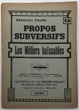 Propos subversifs.. FAURE (Sébastien).